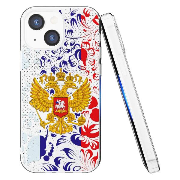Чехол Mcover для iPhone 13 mini, Герб Российской Федерации