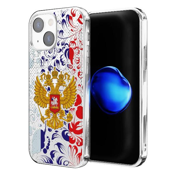 Чехол Mcover для iPhone 13 mini, Герб Российской Федерации