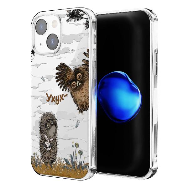 Чехол Mcover для iPhone 13 mini, Ежик в тумане и сова