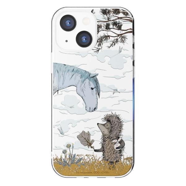Чехол Mcover для iPhone 13 mini, Ежик в тумане и лошадка