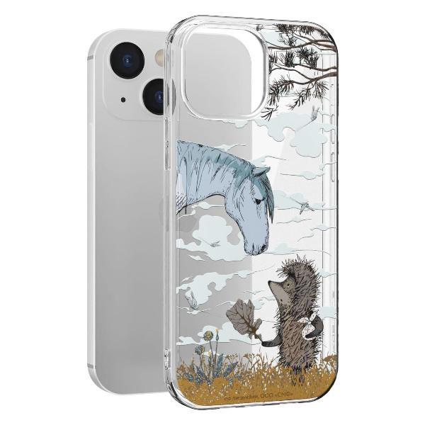 Чехол Mcover для iPhone 13 mini, Ежик в тумане и лошадка