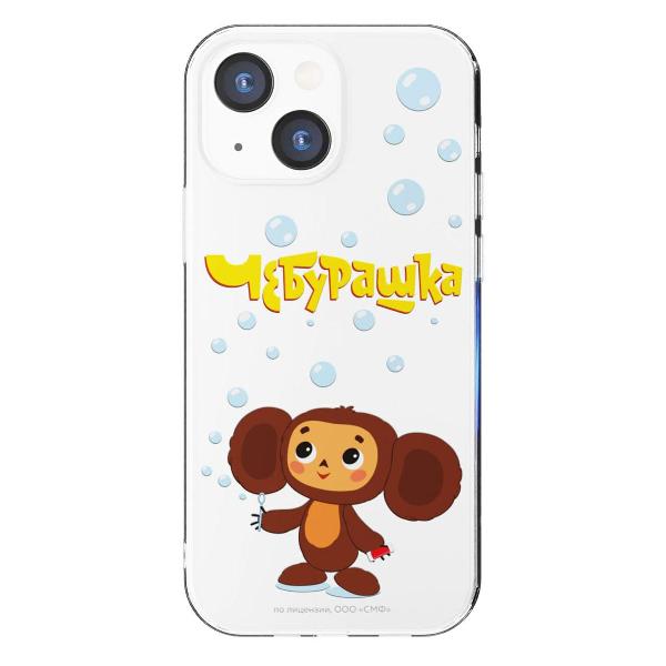 Чехол Mcover для iPhone 13 mini, Чебурашка, Мыльные пузыри (212061-F01RSMF087)
