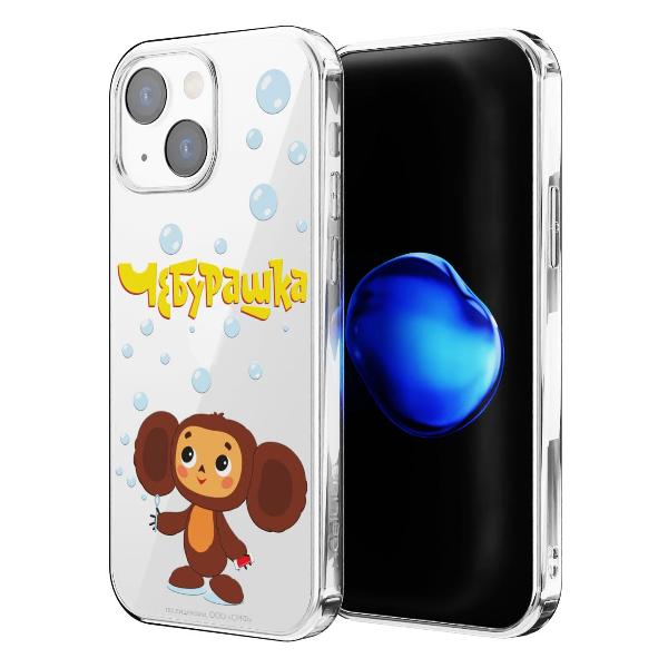 Чехол Mcover для iPhone 13 mini, Чебурашка, Мыльные пузыри (212061-F01RSMF087)