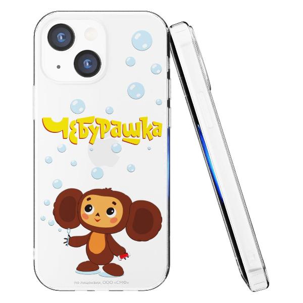 Чехол Mcover для iPhone 13 mini, Чебурашка, Мыльные пузыри (212061-F01RSMF087)