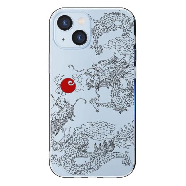 Чехол Mcover для iPhone 14, Японский дракон инь, аниме