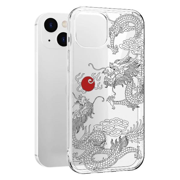 Чехол Mcover для iPhone 14, Японский дракон инь, аниме