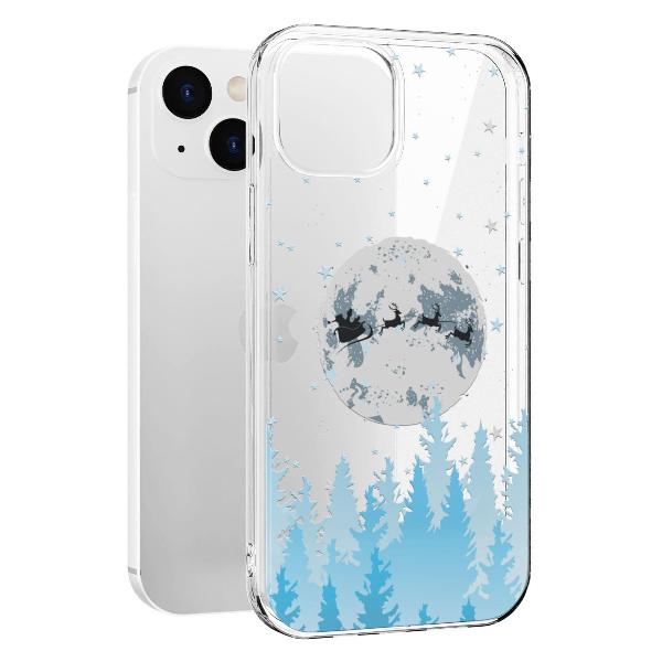 Чехол Mcover для iPhone 14, Олени Санты