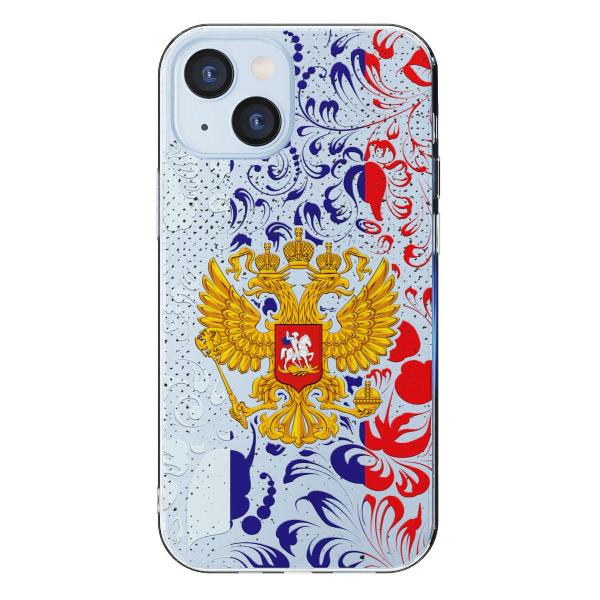 Чехол Mcover для iPhone 14, Герб Российской Федерации