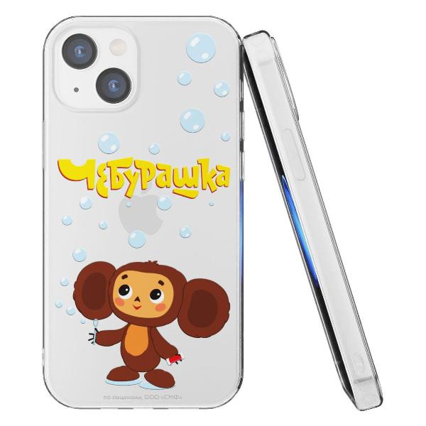 Чехол Mcover для iPhone 14, Чебурашка, Мыльные пузыри