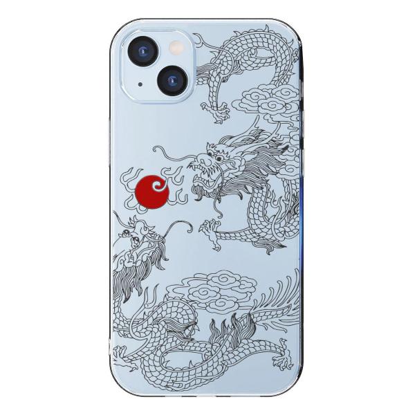 Чехол Mcover для iPhone 14 Plus, Японский дракон инь, аниме