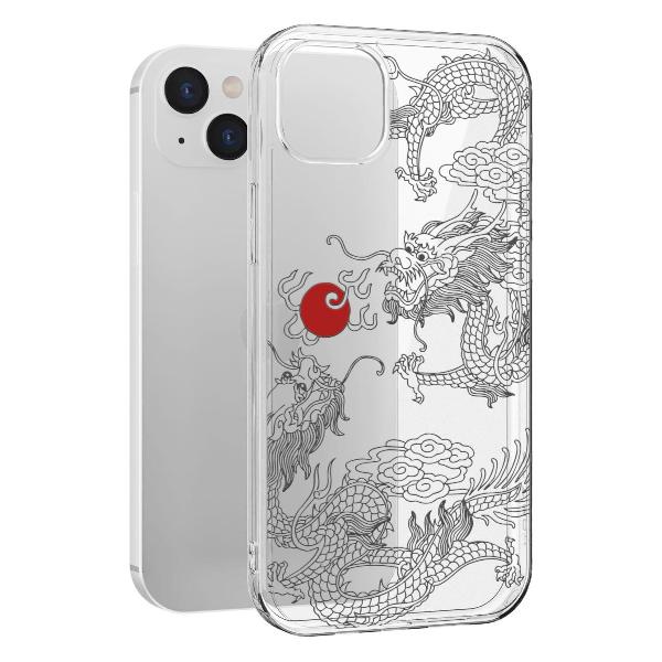 Чехол Mcover для iPhone 14 Plus, Японский дракон инь, аниме