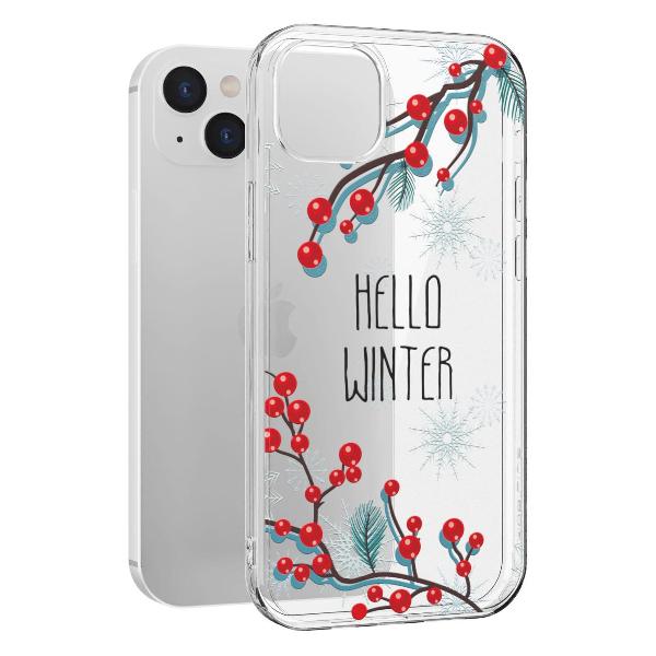 Чехол Mcover для iPhone 14 Plus, Привет, Зима
