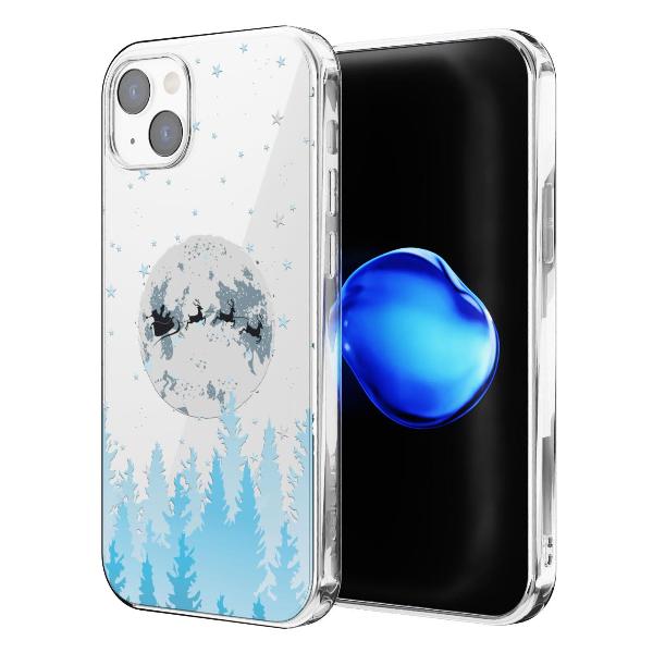 Чехол Mcover для iPhone 14 Plus, Олени Санты