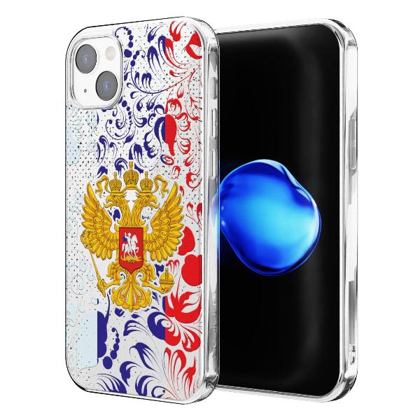 Чехол Mcover для iPhone 14 Plus, Герб Российской Федерации