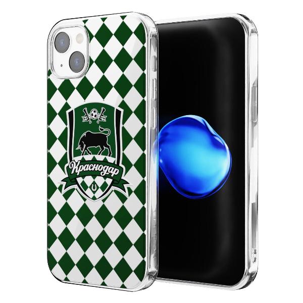 Чехол Mcover для iPhone 14 Plus, Краснодар: Эмблема на черном