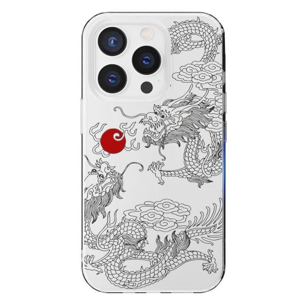 Чехол Mcover для iPhone 14 Pro, Японский дракон инь, аниме