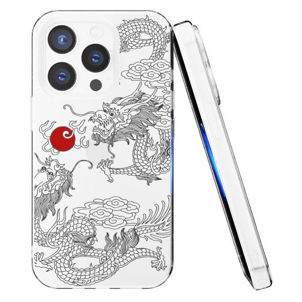 Чехол Mcover для iPhone 14 Pro, Японский дракон инь, аниме