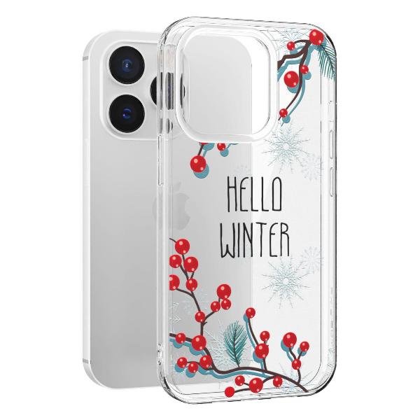 Чехол Mcover для iPhone 14 Pro, Привет, Зима
