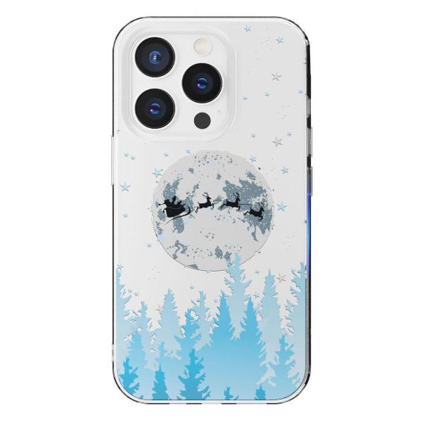 Чехол Mcover для iPhone 14 Pro, Олени Санты