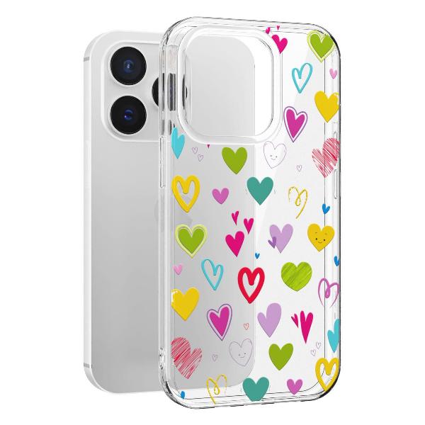 Чехол Mcover для iPhone 14 Pro, Сердечки