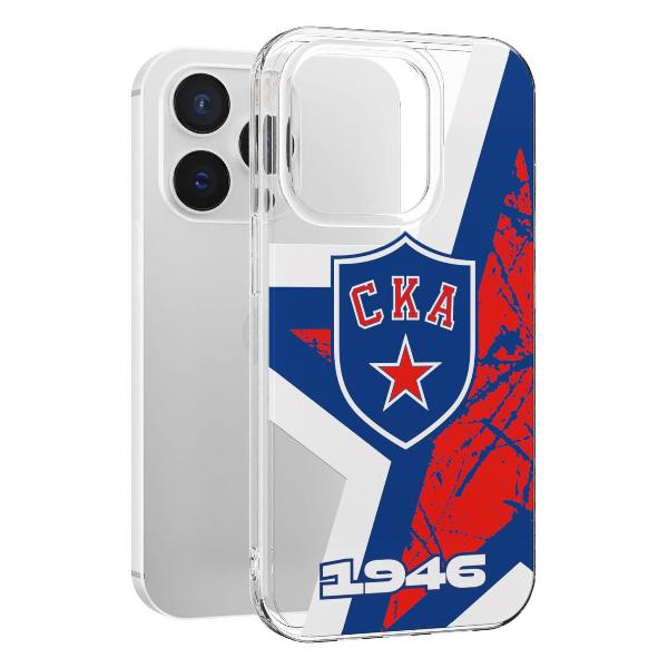 Чехол Mcover для iPhone 14 Pro, СКА: Эмблема клуба ver.2