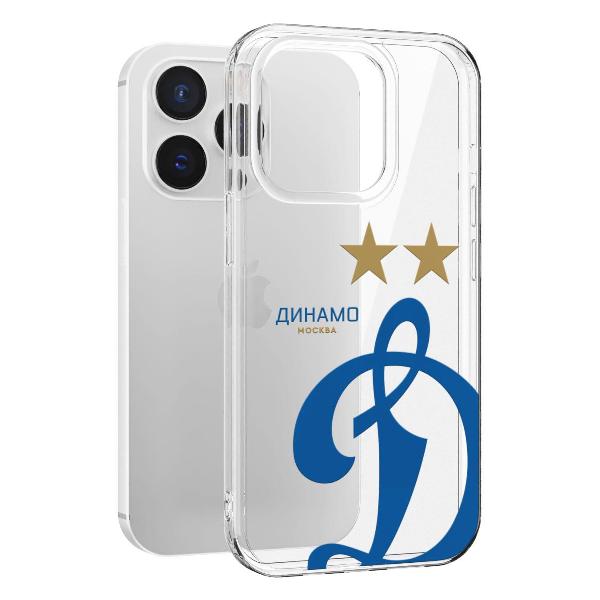 Чехол Mcover для iPhone 14 Pro, Динамо - Эмблема клуба