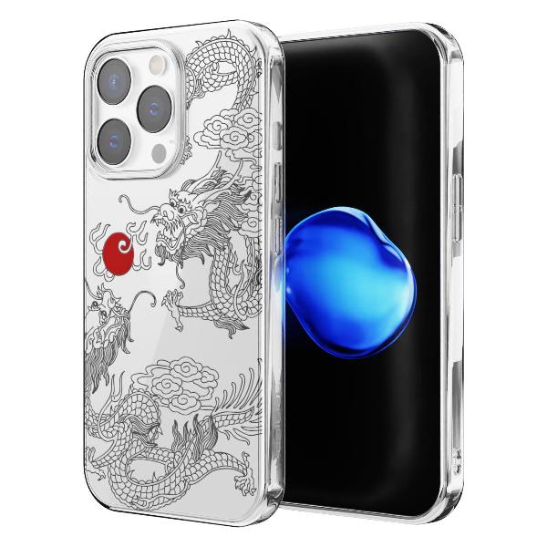 Чехол Mcover для iPhone 14 Pro Max Японский дракон инь, аниме