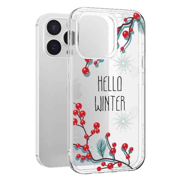 Чехол Mcover для iPhone 14 Pro Max Привет, Зима