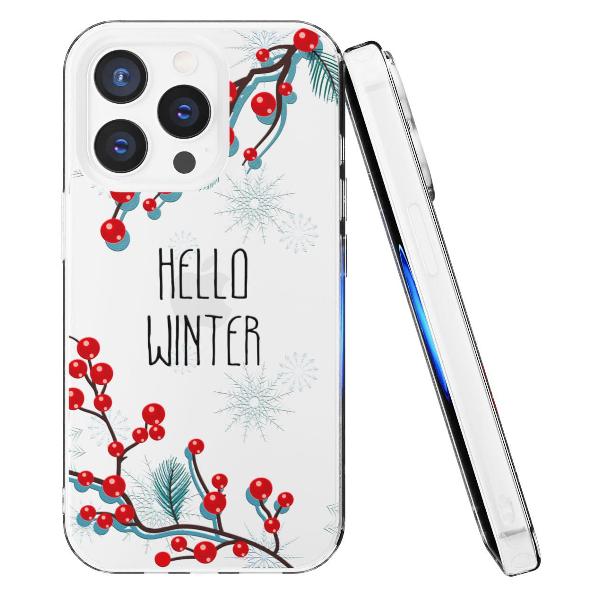 Чехол Mcover для iPhone 14 Pro Max Привет, Зима