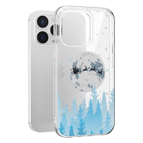 Чехол Mcover для iPhone 14 Pro Max Олени Санты