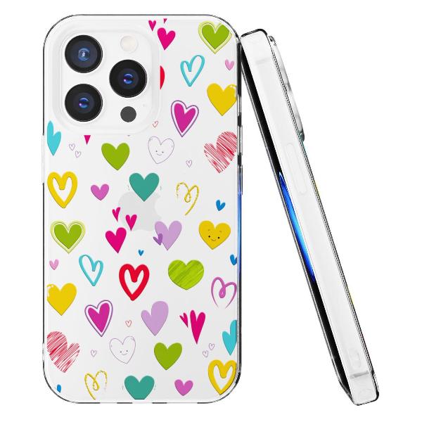 Чехол Mcover для iPhone 14 Pro Max Сердечки