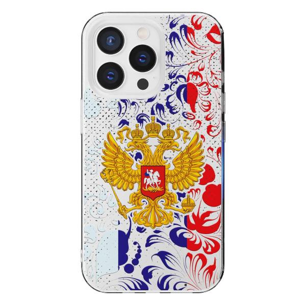 Чехол Mcover для iPhone 14 Pro Max Герб Российской Федерации