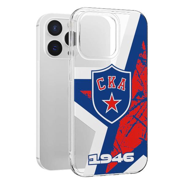 Чехол Mcover для iPhone 14 Pro Max СКА: Эмблема клуба ver.2