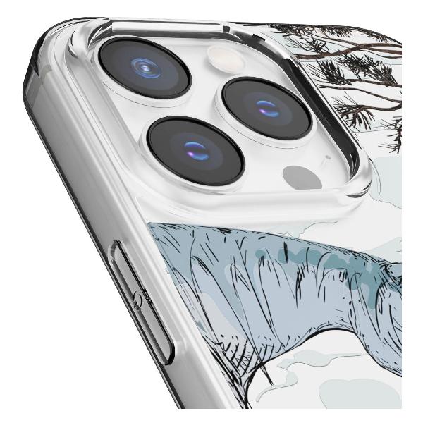 Чехол Mcover для iPhone 14 Pro Max Ежик в тумане и лошадка