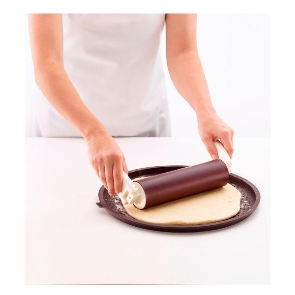 Коврик силиконовый Brabantia для выпечки пиццы, 26 см коричневый