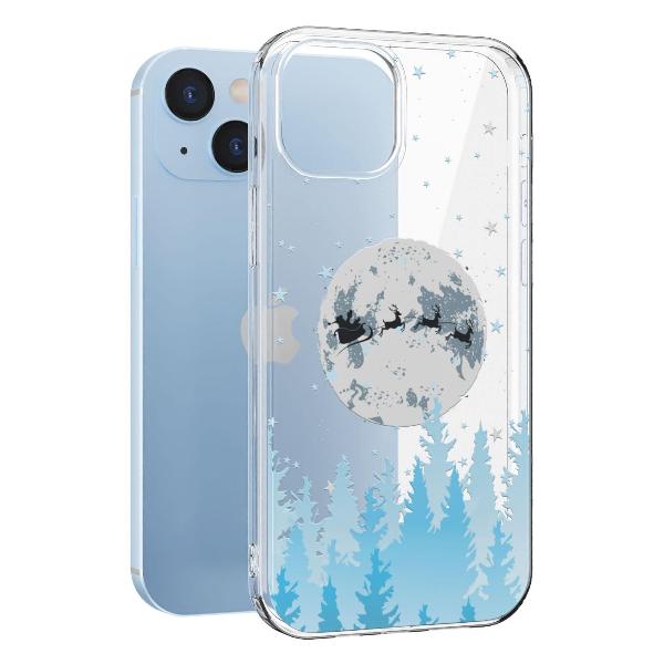 Чехол Mcover для iPhone 15, Олени Санты