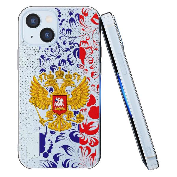 Чехол Mcover для iPhone 15, Герб Российской Федерации