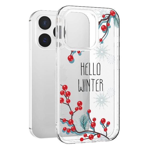 Чехол Mcover для iPhone 15 Pro, Привет, Зима