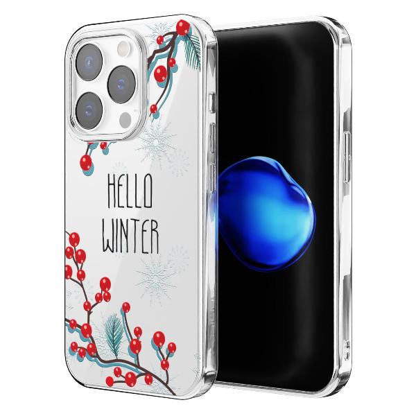 Чехол Mcover для iPhone 15 Pro, Привет, Зима