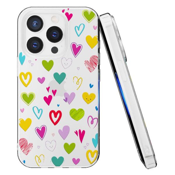 Чехол Mcover для iPhone 15 Pro, Сердечки
