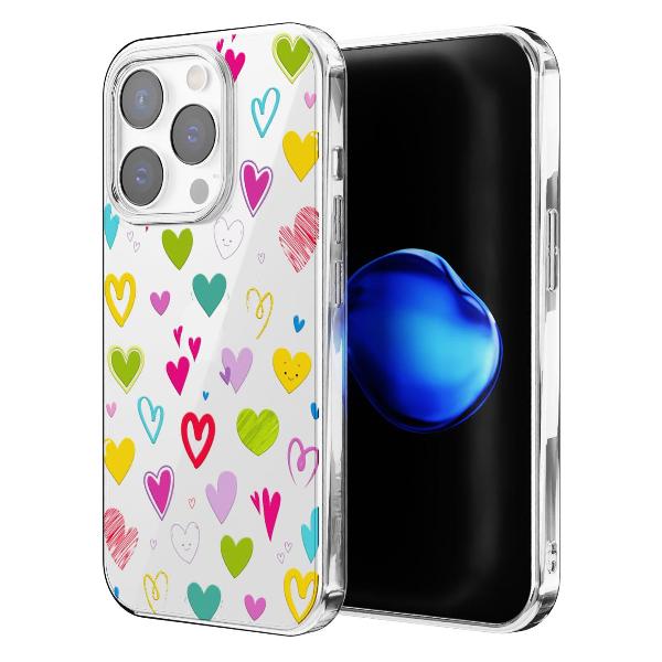 Чехол Mcover для iPhone 15 Pro, Сердечки