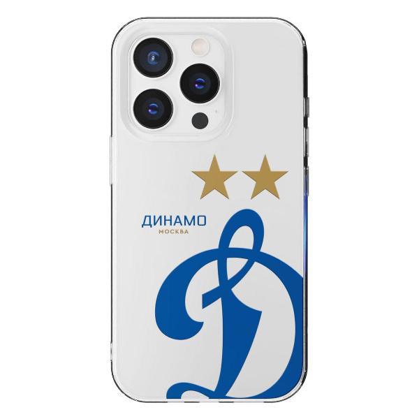 Чехол Mcover для iPhone 15 Pro, Динамо - Эмблема клуба