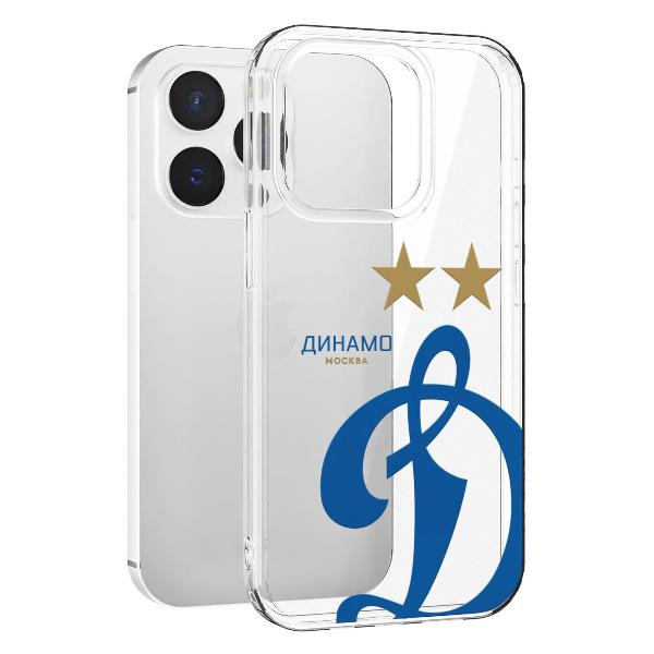 Чехол Mcover для iPhone 15 Pro, Динамо - Эмблема клуба