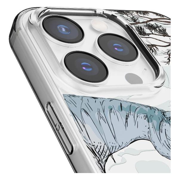 Чехол Mcover для iPhone 15 Pro, Ежик в тумане и лошадка