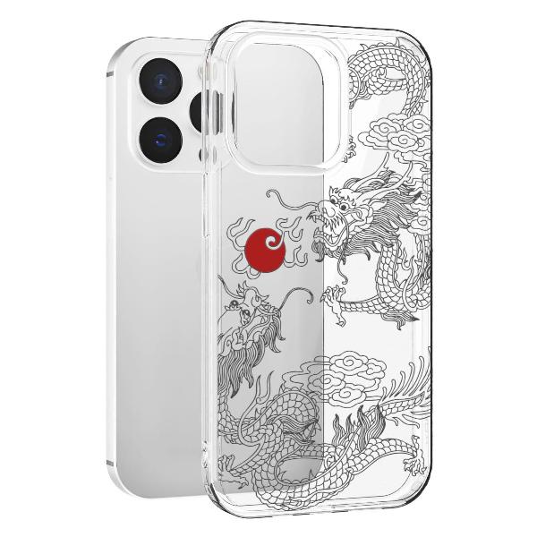 Чехол Mcover для iPhone 15 Pro Max, Японский дракон