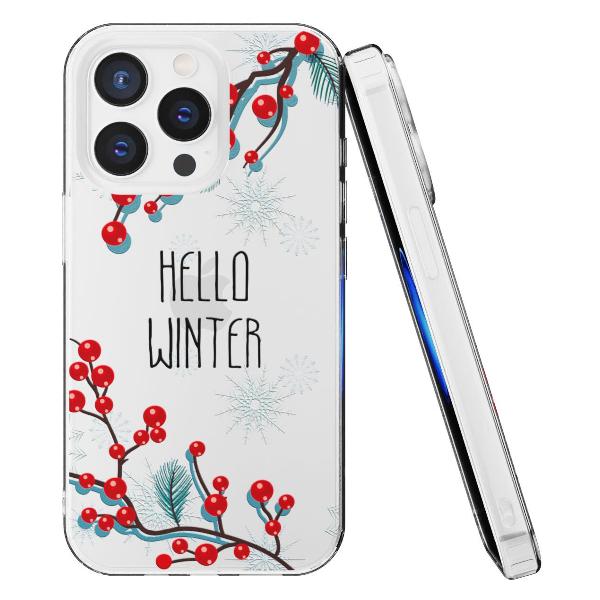 Чехол Mcover для iPhone 15 Pro Max, Привет, Зима