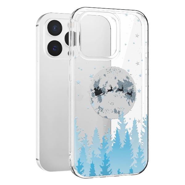 Чехол Mcover для iPhone 15 Pro Max, Олени Санты