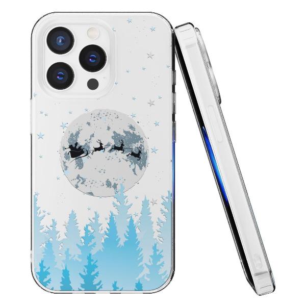 Чехол Mcover для iPhone 15 Pro Max, Олени Санты