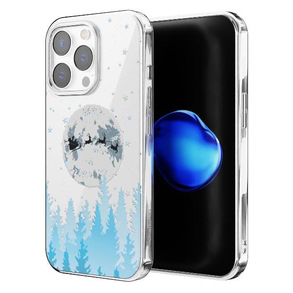 Чехол Mcover для iPhone 15 Pro Max, Олени Санты