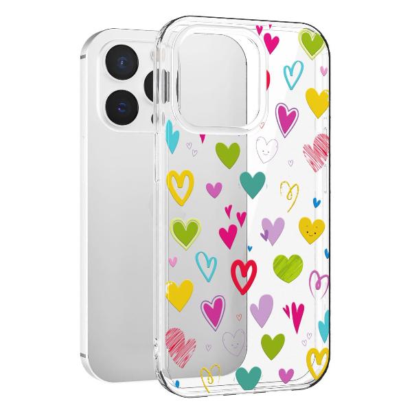 Чехол Mcover для iPhone 15 Pro Max, Сердечки